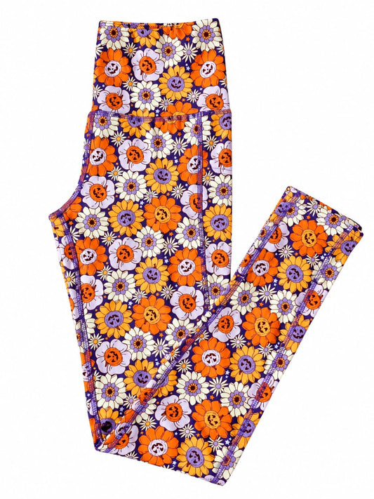 Pumpkin Posies Casual Leggings